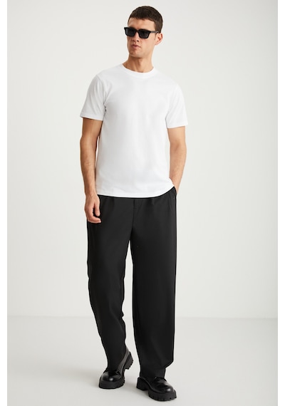 Grımelange Mıchel Erkek Slim Fit Dar Kesim %100 Organik Pamuklu Yana Kayan Dikişli Basic Örme Beyaz T-shirt Grımelange Mıchel Erkek Slim Fit Dar Kesim %100 Organik Pamuklu Yana Kayan Dikişli Basic Örme Beyaz T-shirt