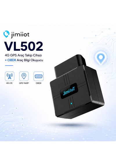 Jimiiot Jimi Iot Vl502 4g Gps Araç Takip Ve Obd Araç Bilgisayarı Canlı Takip, Araç Verileri, Obdıı Tak & Çalıştır