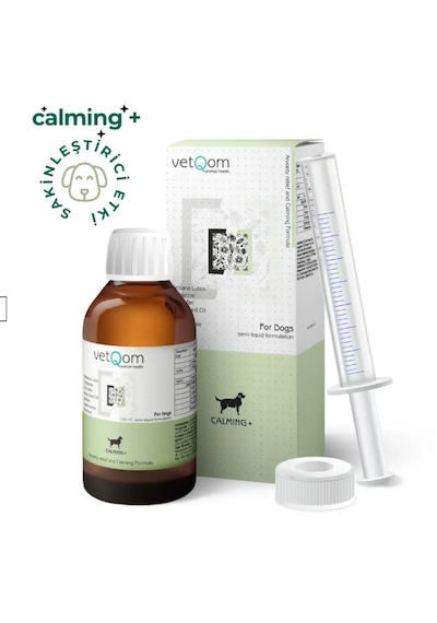 Vetqom Calming+ Köpek Stres Yönetimi Ve Kaygı Kontrolü Likit Takviyesi 120 Ml