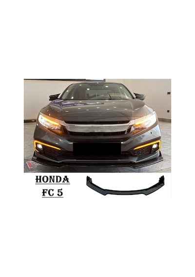 Koto Honda Civic Fc5 Için 2016 - 2019 3 Parça Piono Black Ön Lip (489494053)