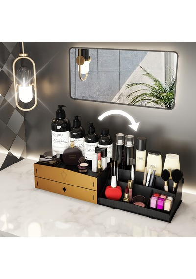 Design Otto Bella Large Makyaj Kozmetik Düzenleyici Organizer Ceviz