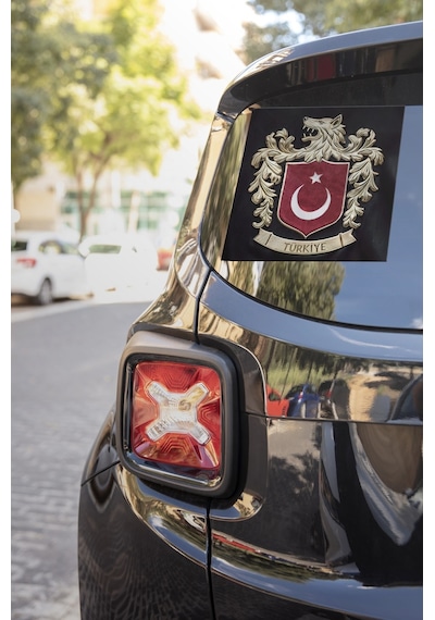 Bozkurtlu Milli Takım Logosu - 4 Adet Opak Sticker Renkli