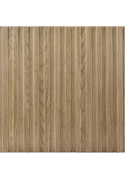 1m² 50cmx50cm 4 Adet Kahverengi 3d Abs Pvc Malzeme Dayanıklı Duvar Paneli Silinebilir Lambiri Panel