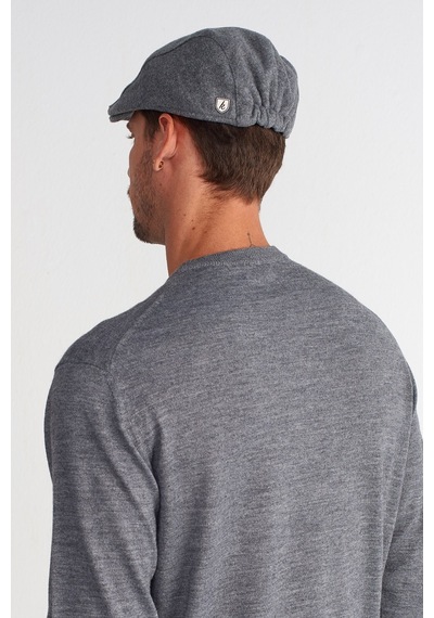 Külah Erkek Yün Flat Cap Kasket Peaky Blinders Şapka - Gri