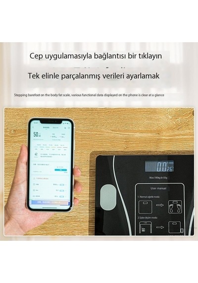Akıllı Tartı Ev Küçük Elektronik Tartı Doğru Vücut Yağ Ölçer
