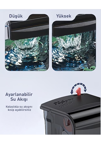 Valkyrie Askılı Akvaryum Şelale Filtre 5w 350 L/h Ayarlanabilir Debi Yüzey Temizleyici