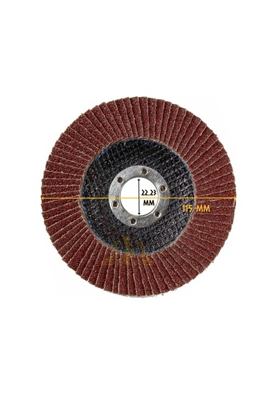 Atlas Katlı Flap Disk Yuvarlak Zımpara 115 Mm - P60 Kum - 1 Adet