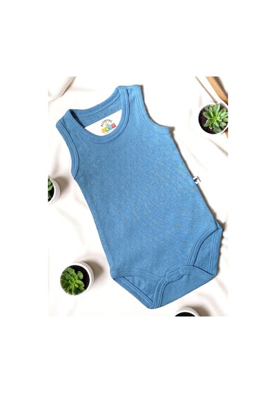 Altıntaş Baby Caramell Yumuşak Ve Nefes Alabilen %100 Pamuk 3'lü Body Set Erkek Bebek Mavi Mavi