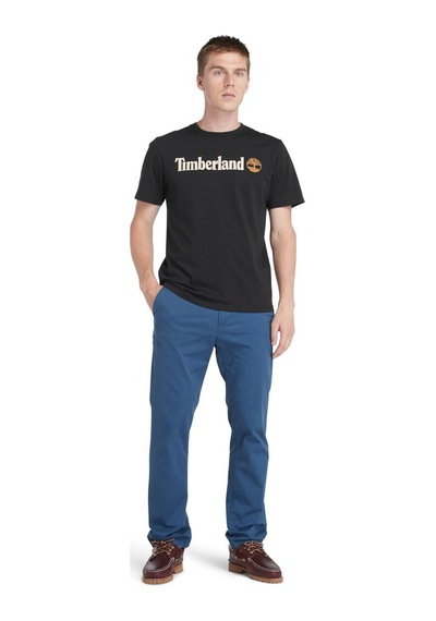 Timberland Kennebec Rıver Linear Log Siyah Erkek Kısa Kol T-shirt 000000000102084376 Siyah-lıla