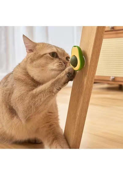 Doğal Kedi Nanesi Avokado Oyuncak 360 Döner Catnip & Kedi Çimi