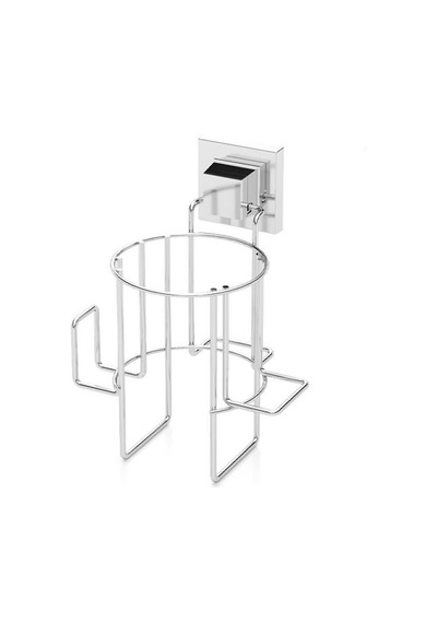 Tekno Tel Ef-262 Krom Saç Kurutma Makinesi Askısı Yapışkanlı/vidalı Deliksiz Fön Tutacağı Krom