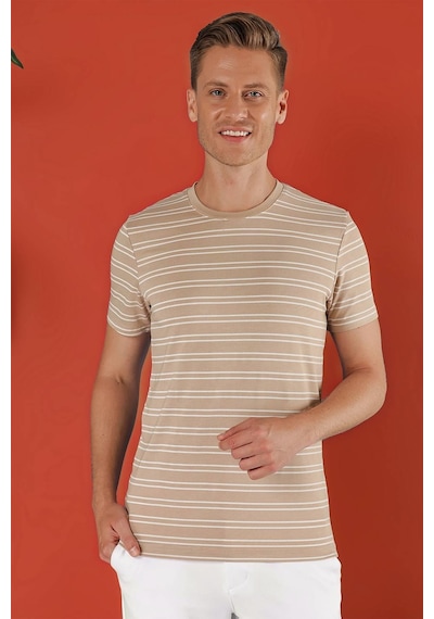 Efor Ts 851 Bej Spor T-shirt Bej