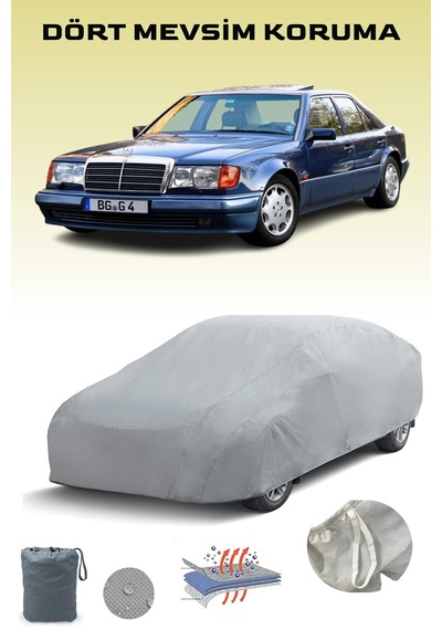 Gri Mercedes 500 E W124 1991 - 1993 Araba Brandası, Oto Örtüsü, Araba Çadırı Gri