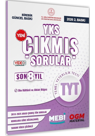 2026 YKS-TYT Mebi Din Kültürü Ve Ahlak Bilgisi ÖSYM Çıkmış Soru Bankası SÖZEL Son 8 Yıl Baskı Ücreti