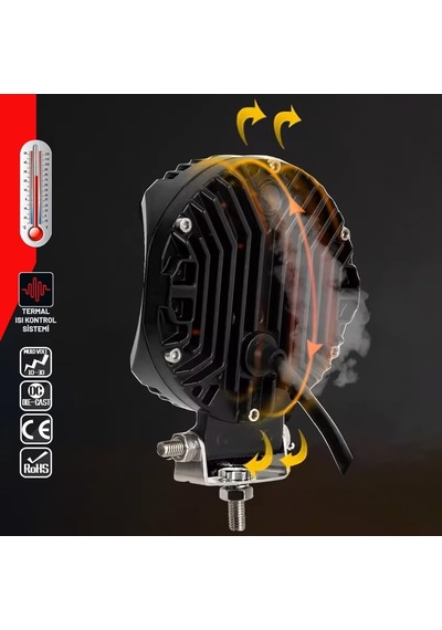 Baja Style 6.5" Turuncu Cree Led Spot Projektör Çalışma Lambası Off Road Spot Sel Kombo Delici Yayıcı Işık Çubuğu Pod Araç Motorsiklet Işıkları Yardım