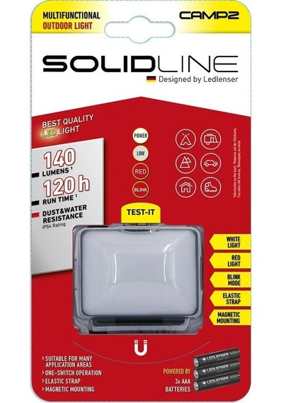 Solidline Camp2 Kamp Feneri Siyah