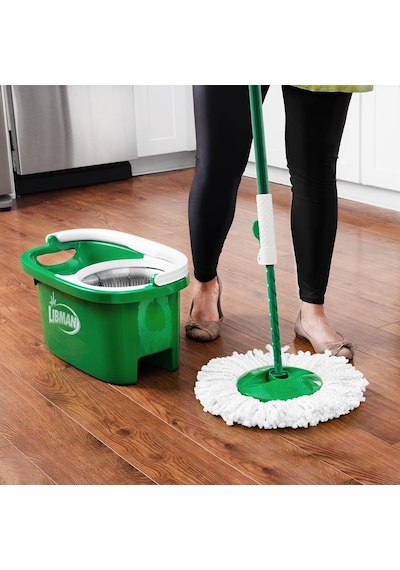 Libman Tornado Spin Paspas Yedekleri - 4 Mikrofiber Kafa Kılıfı, Değiştirmesi Kolay, Makinede Yıkanabilir, Yeşil Ve Beyaz, 4 Adet