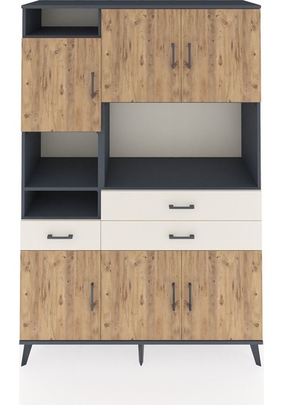 Hyperion Dolap 9 Raflı 3 Çekmeceli 6 Kapaklı 132x44x195 Antrasit-çam/aytaşı Atlas Çam/aytası - Antrasıt Hyperion Dolap 9 Raflı 3 Çekmeceli 6 Kapaklı 132x44x195 Antrasit-çam/aytaşı Atlas Çam/aytası - Antrasıt