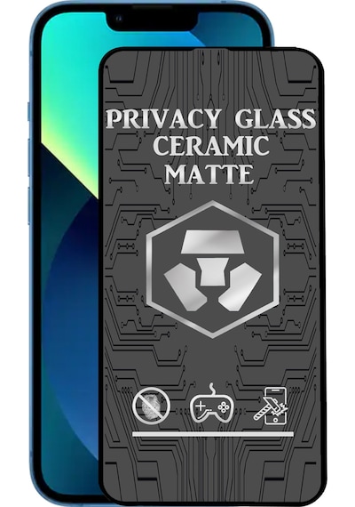 Apple Uyumlu   iPhone 13 ile Tam Kaplayan Mat Seramik Hayalet Ekran Koruyucu