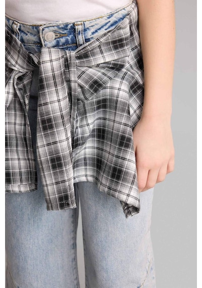 Defacto Wıde Leg Geniş Paça Jean Pantolon Kız Çocuk H0699a826spnm29 Yeşil-nm29