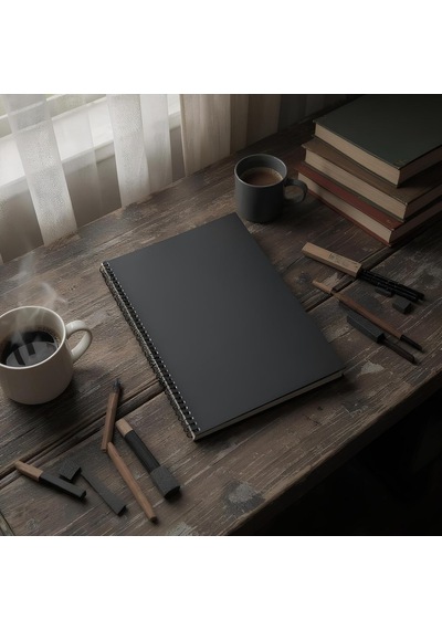 Fark Tanıtım Kareli Spiralli Not Defter, A4 Boyut 21x29,7 Cm , 60 Yaprak, 90gr. Ivory Kağıt, Ofis İçin İdeal Si Çok Renkli