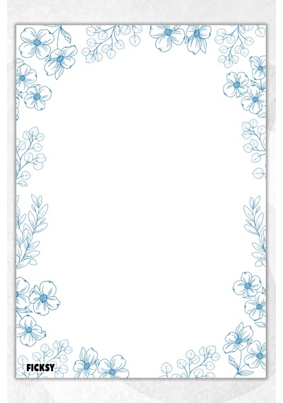 A5 Çiçek Bloknot Çizgisiz Defter - 50 Yaprak - Memopad - Notepad - Not Defteri - Not Kağıdı - 2889 Çok Renkli
