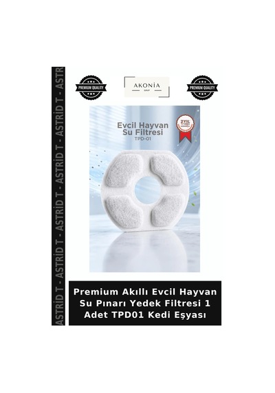 Premium Akıllı Evcil Hayvan Su Pınarı Yedek Filtresi 1 Adet Tpd01 Kedi Eşyası