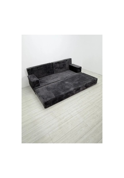 Premium Fitilli Kadife Kumaş, Konforlu Yer Kanepesi ,modüler Koltuk Takımı - Antrasit Premium Fitilli Kadife Kumaş, Konforlu Yer Kanepesi ,modüler Koltuk Takımı - Antrasit