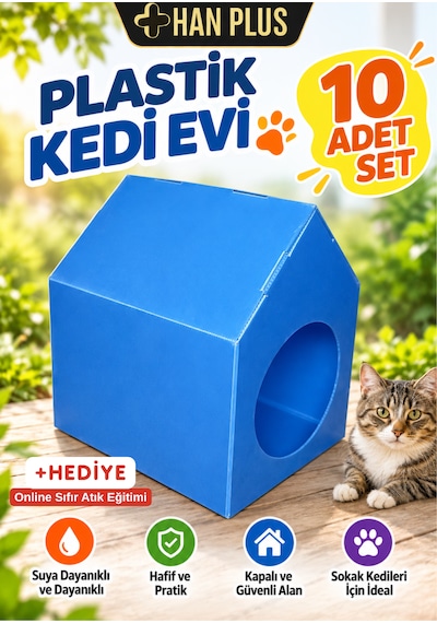 Han Plus Plastik Kedi Evi -10 Adet + Online Sıfır Atık Eğitimi
