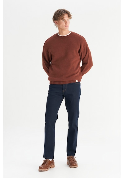 Wrangler Relaxed Fit Erkek Triko Kazak W2520156220 Kahverengi