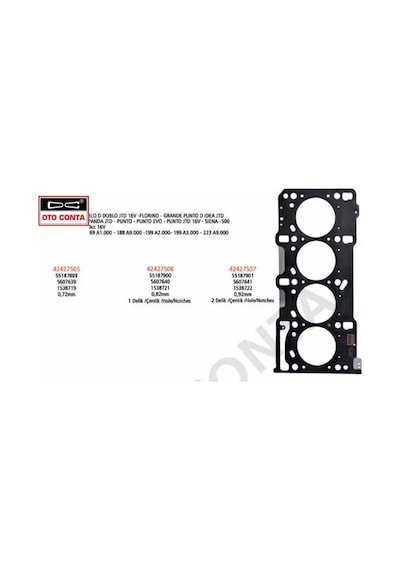Silindir Kapak Contasi 2ç Astra J-corsa D-combo-meriva-fiorino-egea 1.3cdti E4/e5