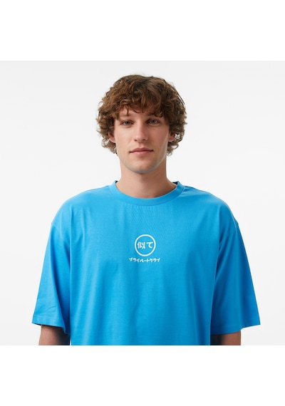 Unıted4 Regular Fit Erkek Mavi T-shirt Oba