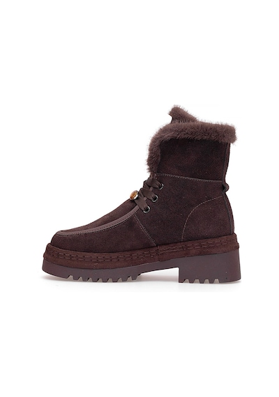 Guja 25k433 Kadın Hakiki Deri Klasik Bot Kahverengi Kahverengi