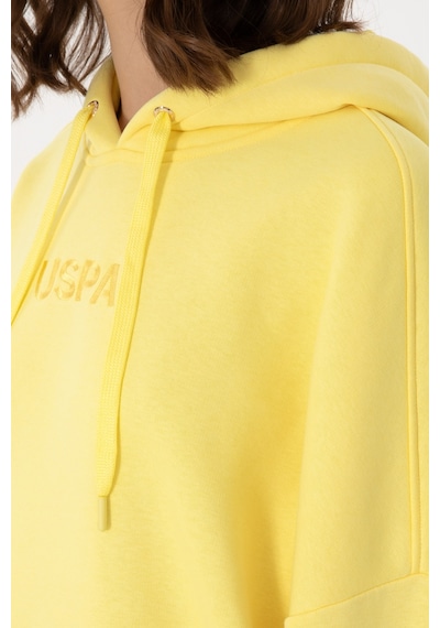 U.S. Polo Assn. Kadın Sarı Kapüşonlu Sweatshırt 50292370-VR044