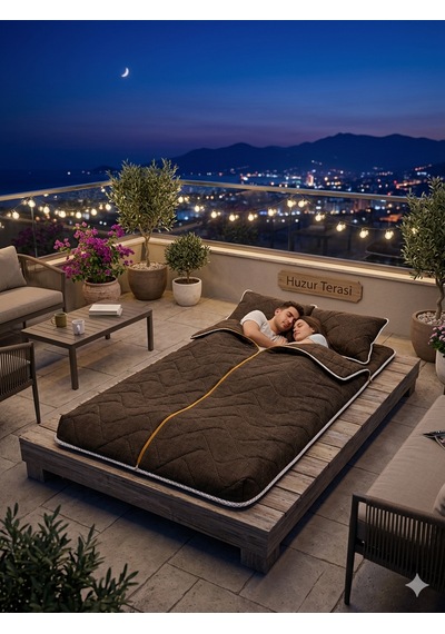 Zish Tekstil Flexı Evo 100x200 Tulumlu Katlanır Kamp Yatağı Karavan, Misafir Ve Anne Yanı Yatağı Kahverengi