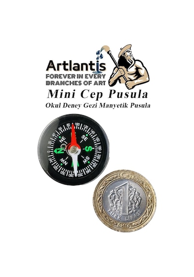 Mini Pusula 1 Adet Küçük Pusula Okul Deney Gezi Cep Pusulası Manyetik Pusula 7x30 Mm Plastik Öğrenci
