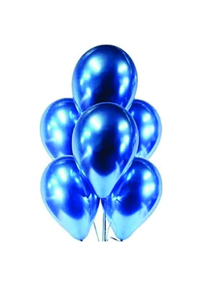 50 Adet Krom Aynalı Çok Parlak Balon MAVİ