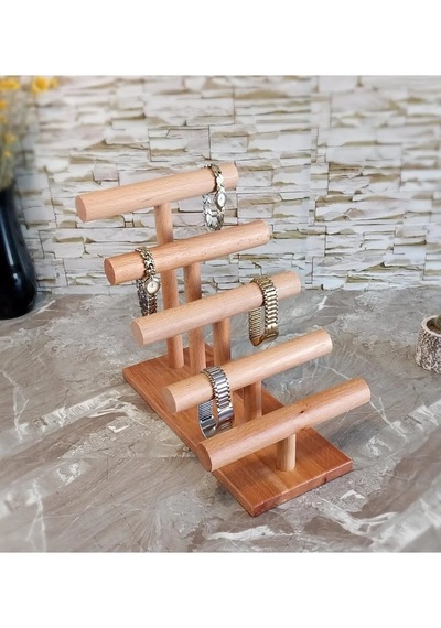 Bilezik Bileklik Saat Takı Organizer Ahşap Askısı 27cm Takı Standı Askılık Takı Aksesuar Düzenleyici