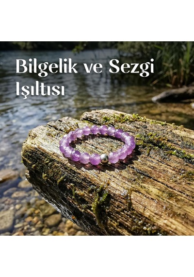 Ametist Taşı Lastikli Yüzük 3.5 MM Renkli