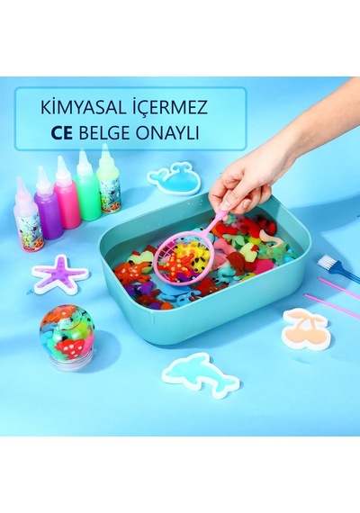 Elf Aqua Gel Oyuncak Seti 5 Jel Şişe 6 Adet Kalıp