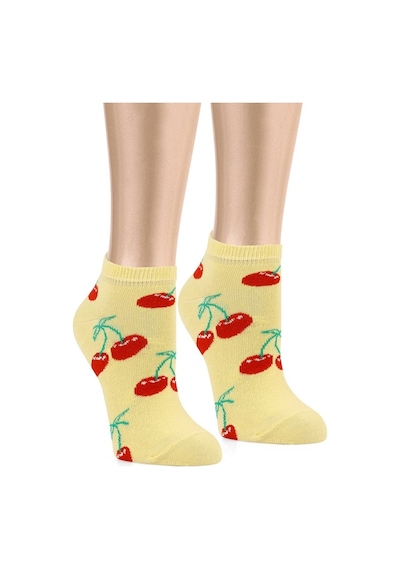 Ozzy Socks 5 Çift Eğlenceli Desenler Kadın Patik Çorap Ozzyp006-36 - 40 Çok Renkli