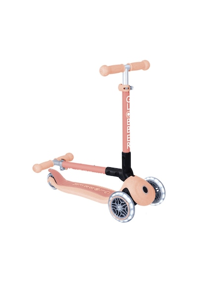Globber Junior Ecologic Katlanabilir Işıklı Scooter - Peach Turuncu