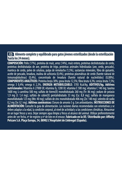 Tr Young Sterilized Tavuklu Kısırlaştırılmış Kedi Maması, 1.5 Kg