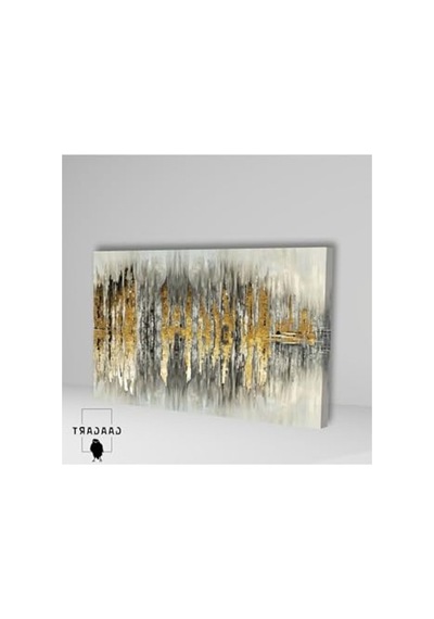 150 X 100 Cm Çizgisel Soyut Tasarımlı Yatay Kanvas Tablo