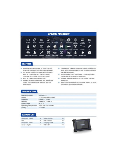 Udıag X50 Kablosuz Bluetooth Tümmodeller İçinuyumlu Araçkodlama Arıza Tespitprogramlama Sistemcihazı