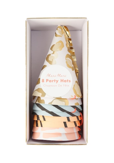 Meri Meri - Safari Party Hats - Safari Parti Şapkaları - 8'li Çok Renkli