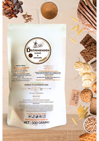 Hurma Ve Çekirdeği Unu (Gluten İçermez) - 300 Gram
