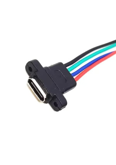 10 Adet 4 Pin Type-c Konnektör Şarj Giriş Soketi
