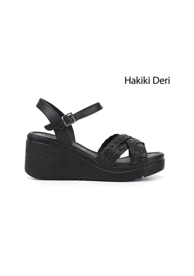 Gönderi(R) Gönderi R Kadın Siyah Bilek Bağlı Dolgu Topuk Hakiki Deri Sandalet Dyza50445258 Siyah Gönderi(R) Gönderi R Kadın Siyah Bilek Bağlı Dolgu Topuk Hakiki Deri Sandalet Dyza50445258 Siyah