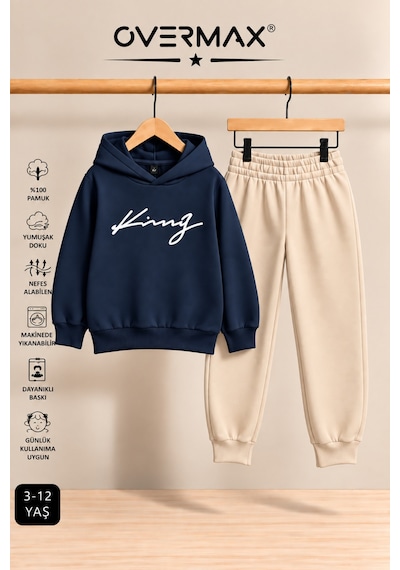 Overmax Italik King Baskılı Kapüşonlu Sweatshirt Eşofman Takımı 3-12 Yaş Lacivert-bej - 923241758 Lacivert-bej Overmax Italik King Baskılı Kapüşonlu Sweatshirt Eşofman Takımı 3-12 Yaş Lacivert-bej - 923241758 Lacivert-bej